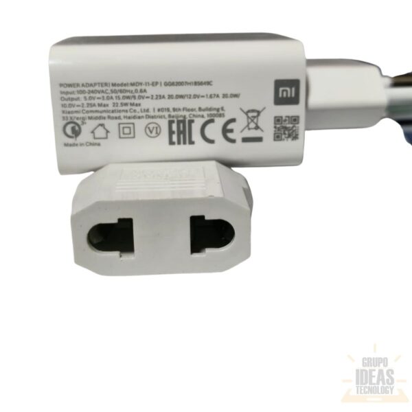 CARGADOR ORIGINAL XIAOMI 20W - Imagen 3